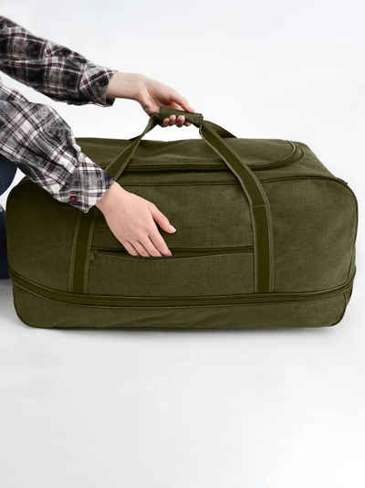 Дорожная сумка на колесах с выдвижной ручкой, хаки