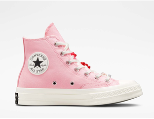 Converse hi top pink top