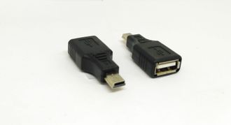 Переходник USB гнездо -  mini USB штекер