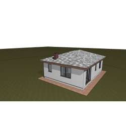 Одноэтажный дом с тремя спальнями 76м² (S109)