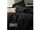 Комплект постельного белья Однотонный Сатин цвет Черный графит CS020 ( Евро размер)