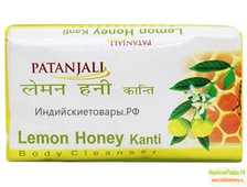 Мыло для лица и тела &quot;Лимон и Мед&quot; от Патанджали Аюрведа / Divya Patanjali Kanti Lemon Honey Soap, 75 г