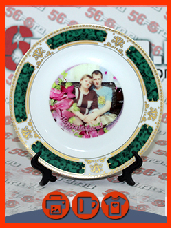 Тарелка с фото орнамент "Мрамор"