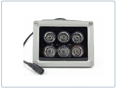 ИК прожектор (840 нм), питание 12 В (дальность подсветки до 45 м.)