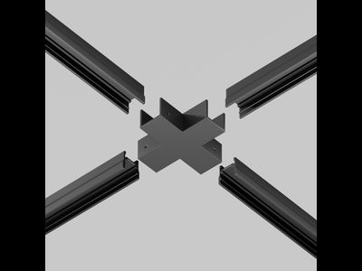 Коннектор X-образный для профиля Elasity IP, O-TR001-CC
