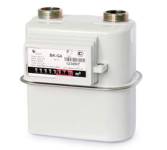 Газовый счетчик BK-G4T левый с термокорректором