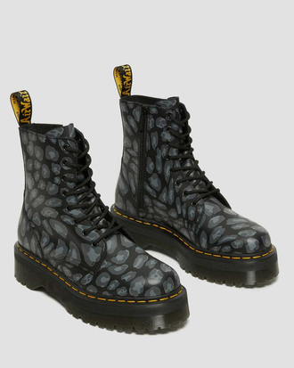 БОТИНКИ DR MARTENS JADON LEOPARD PRINT НА ПЛАТФОРМЕ