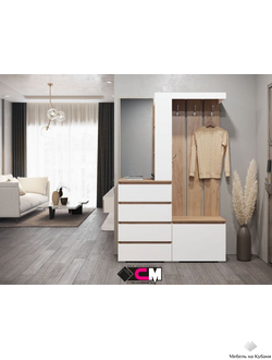 Хелен ПР 01 прихожая Дуб Крафт золотой/Белый