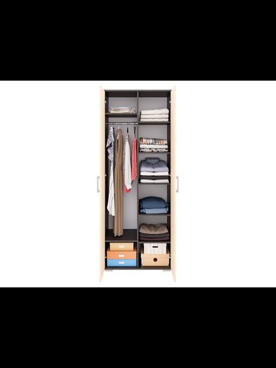 Шон-13 шкаф двухдверный распашной Венге/Дуб молочный