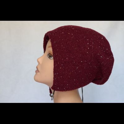 Бордовая шапка капор женская Vizio Италия 6418 Р фото