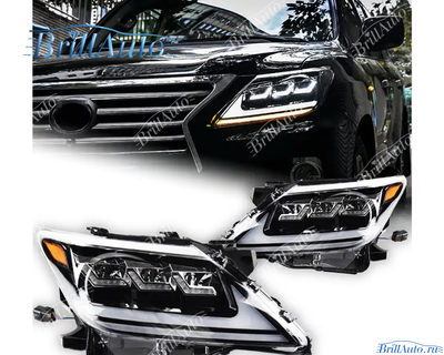Фары Lexus LX 570 12-15 LED 3 линзы светодиодные