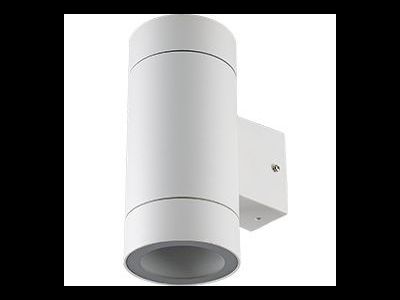 Светильник Ecola 8013A влагозащ. прозр.цилиндр металл.белый матовый IP65 2*GX53 205x140x90 FW53C2ECH