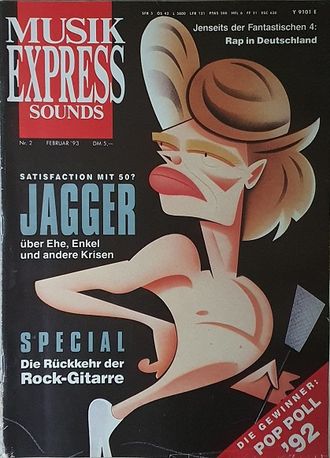 Musikexpress Sounds Magazine February 1993 Mick Jagger Иностранные музыкальные журналы, Intpressshop