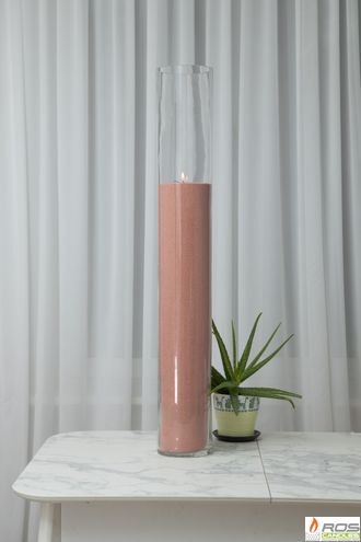 Готовая насыпная свеча пудровая &quot;Цилиндр&quot;, ароматическая &quot;Ванильная карамель&quot; 150мм*1000мм