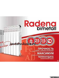 Радиатор отопления биметаллический RADENA Радена (Италия)