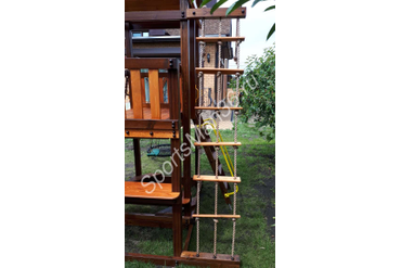 ИГРОВОЙ КОМПЛЕКС PERFETTO SPORT "RIMINI" (КАЧЕЛИ ОВАЛ) - веревочная лесенка