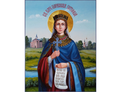 Парасковея (Параскева) Пятница, святая великомученица. Рукописная икона.