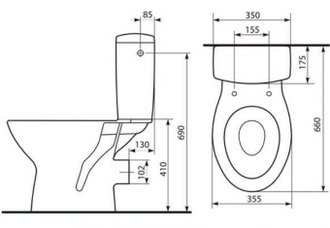 Унитаз компакт Cersanit ZENIT 42 SR 011