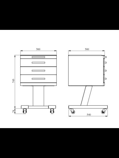 Столик стоматолога подкатной ССМ-3.0