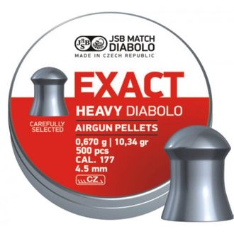 Пули JSB Diabolo EXACT HEAVY cal. 177 (4.52 мм) 0.67 гр. (500шт.)