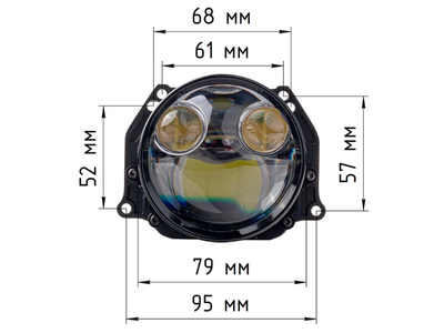 Билед модули Aozoom B-011 Laser 2024 3.0 дюйма, 4 чипа, 5500K, 12V, 54W/81W, крепление 3R (комплект, 2шт)