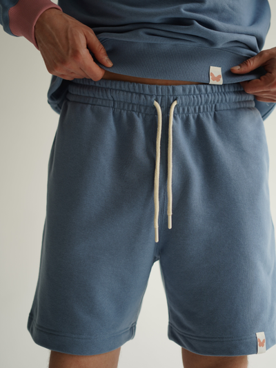 ШОРТЫ УНИСЕКС "ПРИЯТНО" ГОЛУБЫЕ