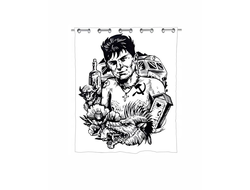 Штора в ванную Сектор Газа, Юрий Хой №2