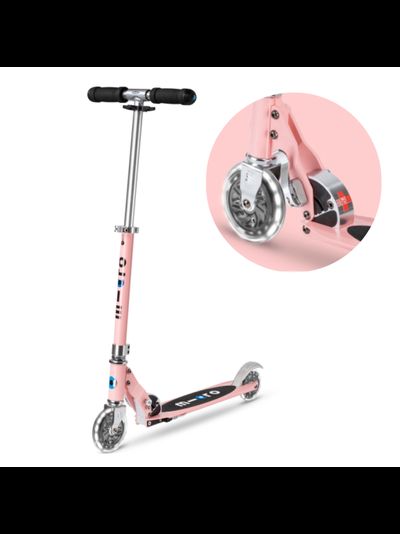 Самокат Micro Sprite Пудровый LED