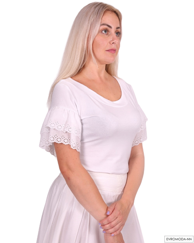 Блузка белая Con Sangallo Linea Cinque р. 42-44