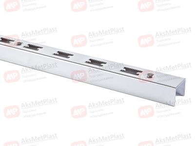 2202 Профиль "П"-образный перфорированный Canalina/Global хром 50х50 L=2400 мм шаг 50 мм W30.5xH23xL2400мм толщина стенки 1.8мм