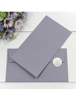 Конверт подарочный (серый), 16,9*9,4см