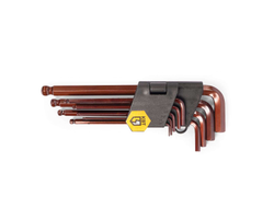 Набор шестигранных ключей с шаром КШ-9-S2 серия KBT-PROFESSIONAL для монтажа крепежных изделий с внутренним шестигранником из высокопрочной стали