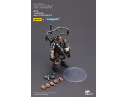 Связист Кадианской Гвардии (Warhammer 40k) - КОЛЛЕКЦИОННАЯ ФИГУРКА 1/18 Astra Militarum Cadian Command Veteran with Master Vox (JT7912) - JOYTOY