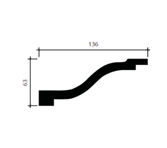 Карниз 1.50.131 - 63*136*2000мм