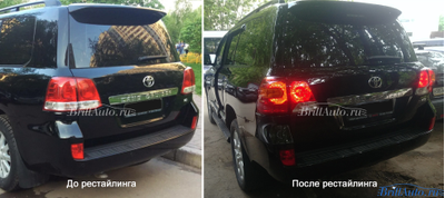 Комплект рестайлинга Toyota Land Cruiser 200 из 2007 в 2012 (Минимальный)