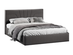 Спальня ПАНДОРА - Кровать c подъемным механизмом Тип 1 Велюр Графит
