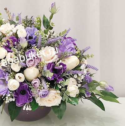 Премиум Композиция средних размеров из искусственных цветов - Морской бриз № КС008/Купить в Москве