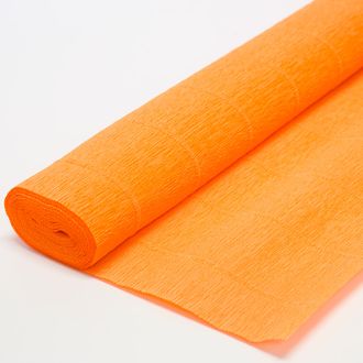 Гофрированная (креп) бумага 180 гр, Италия, цвет оранжевый, №581