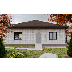 Дом одноэтажный с 3 спальнями 104.28м², терраса 9.55 м² (S76)