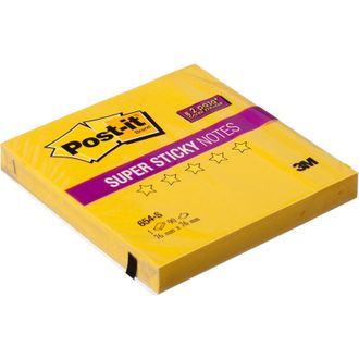 Блок-кубик Post-it Super Sticky 654-S, 76х76, желтый (90 л)