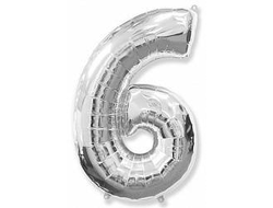 Цифра 6 серебро