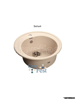 Керамическая мойка для кухни Granfest GF-R510 круглая мойка