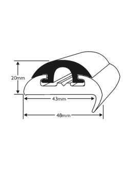 Вставка Wilks PVC1418W для профиля PVC1417R белая из ПВХ