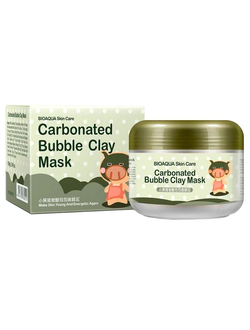 Кислородная, пузырьковая, карбонатная, очищающая Маска для лица Skin Care Carbonated Bubble Clay Mask BIOAQUA - 100г.