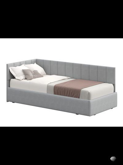 Кровать «КР 3» Серая 90 см (с основанием)