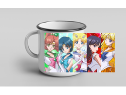 Кружка металлическая эмалированная Сейлор Мун №1