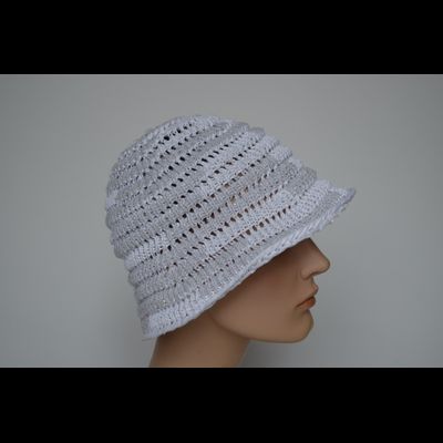 Шляпка Vizio 1245 P белая летняя