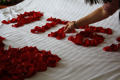 Оформление номера цветами в гостинице № 1491