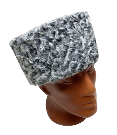 Папаха из натурального серого каракуля