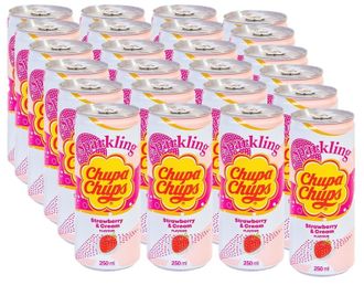Chupa Chups Газированный Напиток Клубничный крем 250мл (24)
